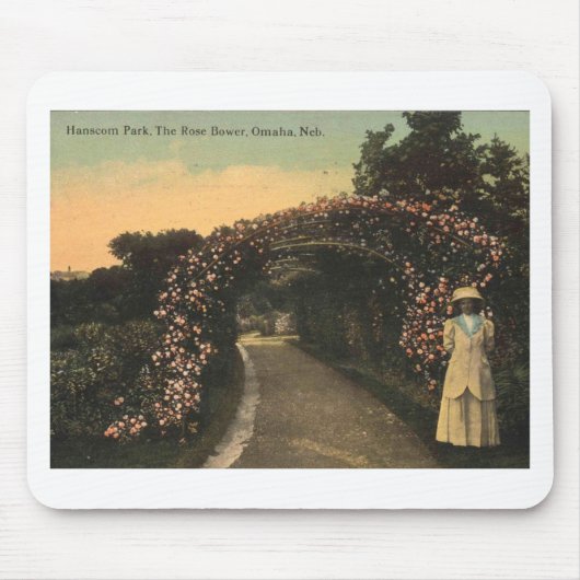 オマハネブラスカ1913ハンスコムパークヴィンテージ マウスパッド (正面)