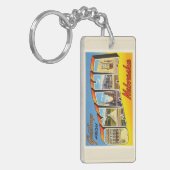 オマハネブラスカNEの古いヴィンテージ旅行記念品 キーホルダー (正面左)