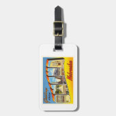 オマハネブラスカNEの古いヴィンテージ旅行記念品 ラゲッジタグ (正面縦)