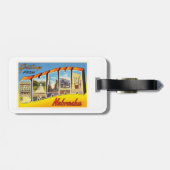 オマハネブラスカNEの古いヴィンテージ旅行記念品 ラゲッジタグ (裏面横)