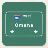 オマハネブラスカneの州間幹線道路の高速道路: スクエアペーパーコースター (正面)