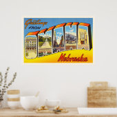 オマハネブラスカNEオールドヴィンテージ旅行土産 ポスター (キッチン)