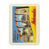 オマハネブラスカNEオールドヴィンテージ旅行土産 マグネット (縦)