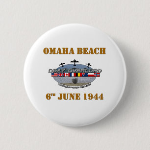 オマハビーチ1944年6月6日 缶バッジ