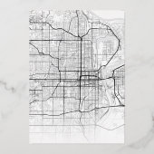 オマハラブロケーター |シティテーマ結婚の 箔招待状 (裏面)