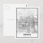 オマハ地図 ポストカード (正面/裏面)
