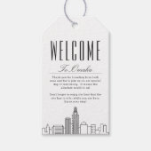 オマハ市スカイライン | ウェルカムメッセージギフトタグ ギフトタグ (正面)