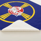 オマハ市国旗（ネブラスカ） シェルパブランケット (3/4)