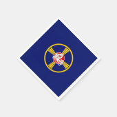 オマハ市国旗（ネブラスカ） スタンダードカクテルナプキン (角)