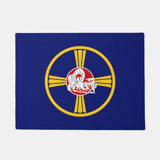 オマハ市国旗(ネブラスカ) ドアマット (正面)