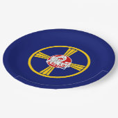 オマハ市国旗（ネブラスカ） ペーパープレート (アングル)