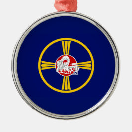 オマハ市国旗(ネブラスカ) メタルオーナメント