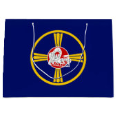 オマハ市国旗(ネブラスカ) ラージペーパーバッグ (正面)