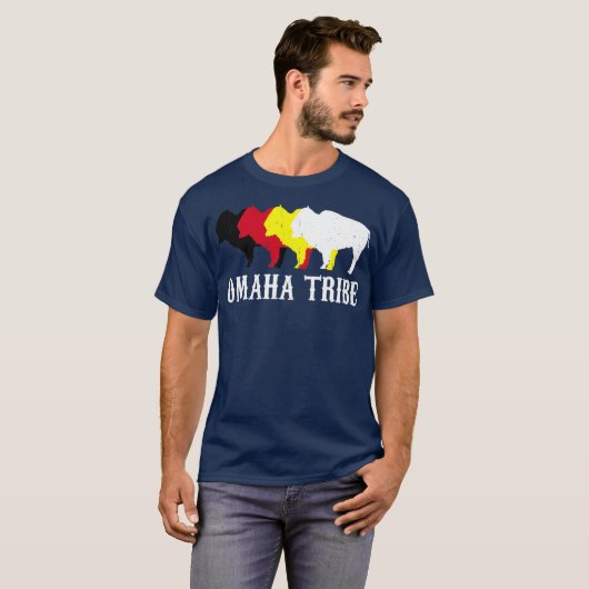 オマハ族スー族の民族先住民アメリカインディアン Tシャツ (正面フル)