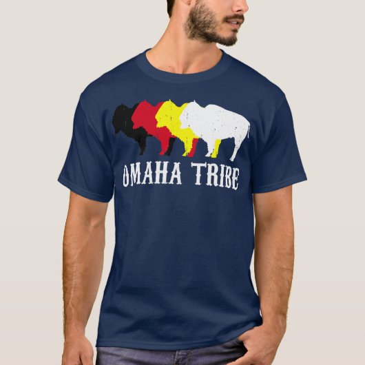 オマハ族スー族の民族先住民アメリカインディアン Tシャツ (正面)