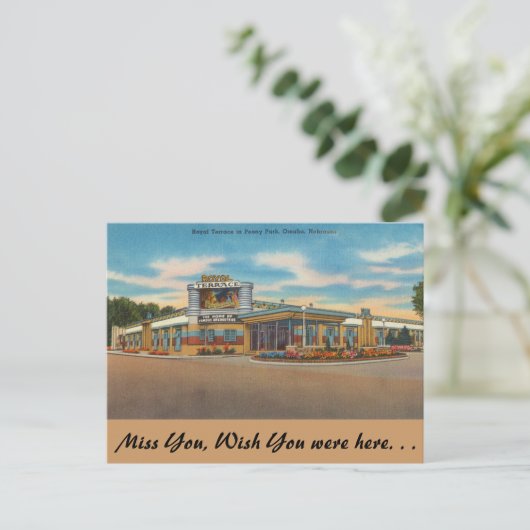 オマハ王室のペオニーパーク,ネブラスカ ポストカード (スタンド正面)
