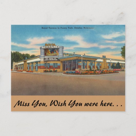 オマハ王室のペオニーパーク,ネブラスカ ポストカード (正面)