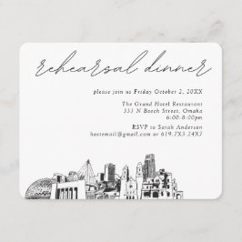 オマハ結婚のリハエレガントーサルディナー エンクロージャーカード