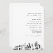 オマハ結婚スエレガントスカイライン招待状 招待状 (正面/裏面)