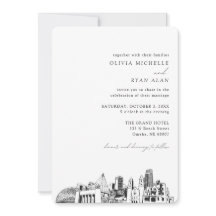 オマハ結婚スエレガントスカイライン招待状