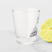 オマハ結婚式の引き出物パーソナライズされた応援 ショットグラス (左)