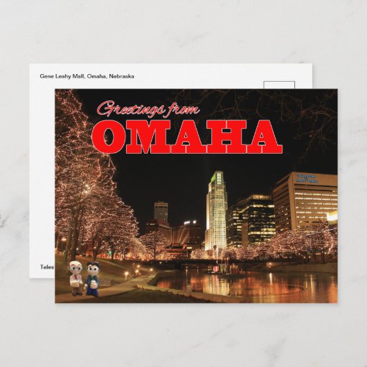 オマハ語の手描きポストカードのご挨拶 ポストカード (正面/裏面)