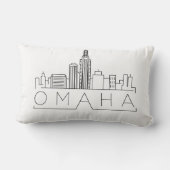 オマハ、ネブラスカのスカイライン ランバークッション (裏面)