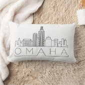 オマハ、ネブラスカのスカイライン ランバークッション (ブランケット)