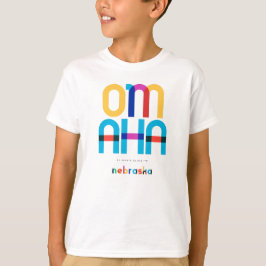 オマハ ネブラスカ ミッドセンチュリー ポップアート Tシャツ