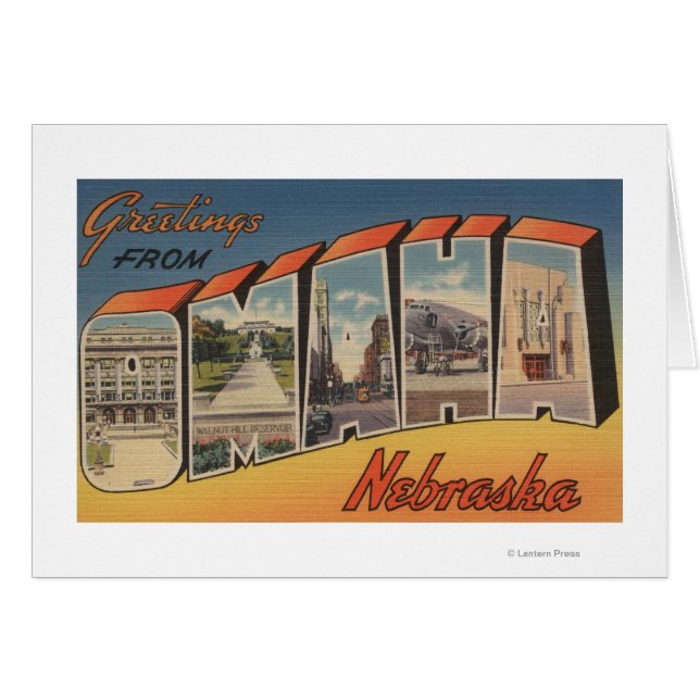 オマハ、ネブラスカ・ラージ・レター・シーンズ・オマハ、NE (正面横)