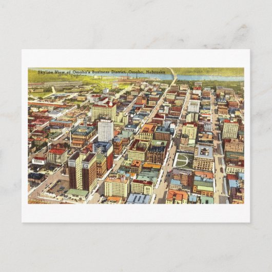 オマハ，ネブラスカ，ヴィンテージ ポストカード (正面)
