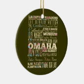 オマハ、Nebaska.の魅力及び有名な場所 セラミックオーナメント (右)
