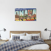 オマハ， NebraskaLarge Letter Scenesオマハ， NE 2 キャンバスプリント (インサイチュ (寝室))