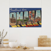オマハ， NebraskaLarge Letter Scenesオマハ， NE 2 ポスター (キッチン)