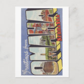 オマハNEの大きい手紙のヴィンテージのテーマからの挨拶 ポストカード (正面)