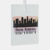 オマハNEシティスカイラインガラスオーナメント ガラスオーナメント (正面右)