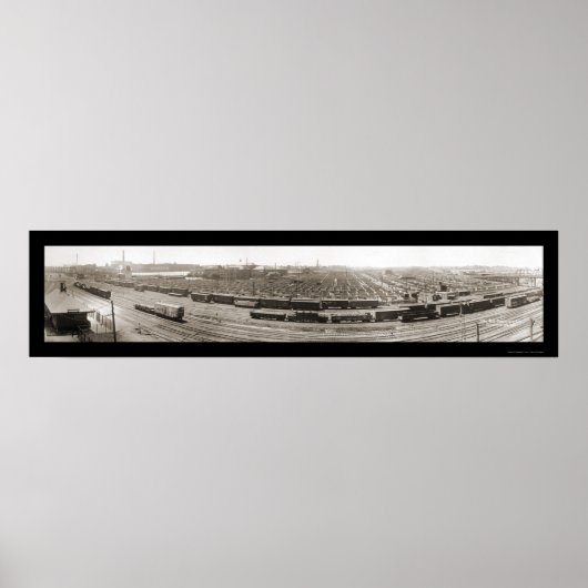 オマハNEストックヤード写真1916 ポスター (正面)