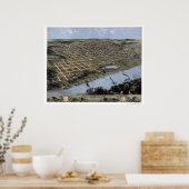 オマハNEパノラママップ – 1868 ポスター (キッチン)