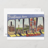 オマハNEラージレターヴィンテージテーマ ポストカード (正面/裏面)