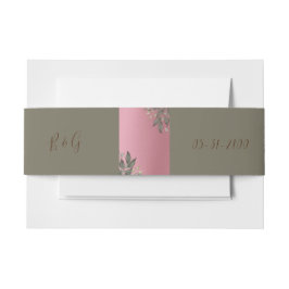 オマントピンクグリッター緑ユーカリ結婚ス 招待状ベリーバンド