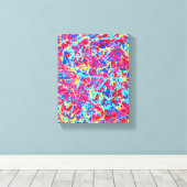 オマージュアポーロック1、鮮やかなドリッ絵を描プアートキャンバス キャンバスプリント (インサイチュ (ウッドフロア))