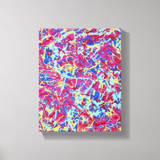 オマージュアポーロック1、鮮やかなドリッ絵を描プアートキャンバス キャンバスプリント (正面)