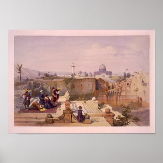 オマールのモスク、寺院の場所を示す ポスター (正面)