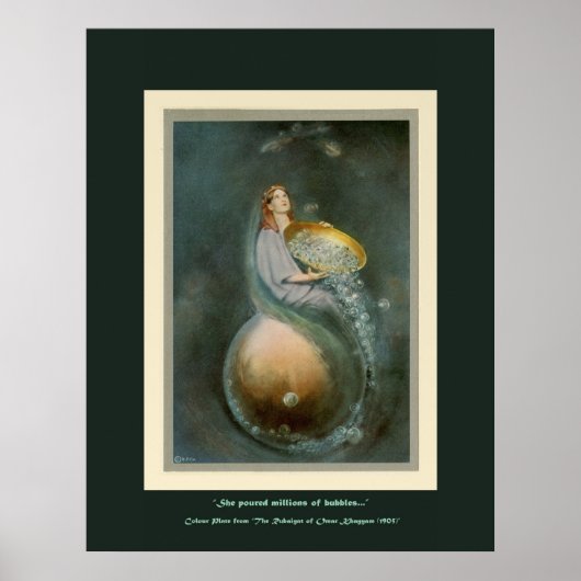 オマール・カイヤムのルバイヤットからのカラーアートプレート ポスター (正面)