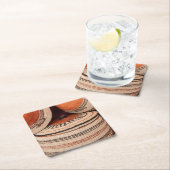 オマーンのスルタネートからラクダの籠 スクエアペーパーコースター (インサイチュ)