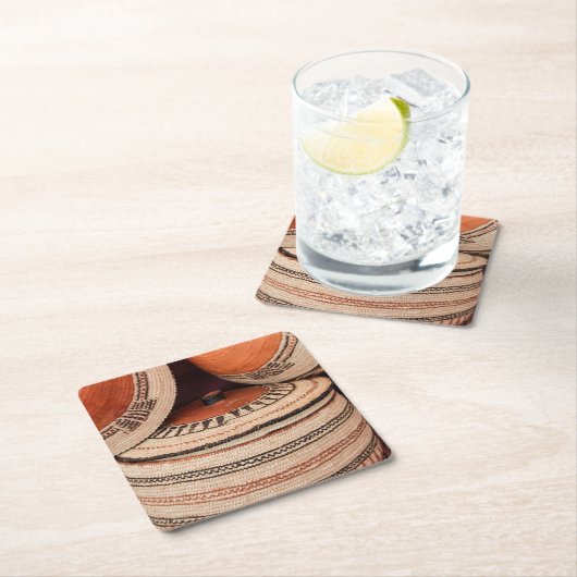 オマーンのスルタネートからラクダの籠 スクエアペーパーコースター (インサイチュ)