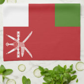 オマーンの国旗 キッチンタオル (折り畳み)