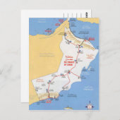 オマーンの地図 ポストカード (正面/裏面)