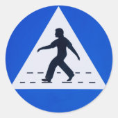 オマーンの歩行者横断歩道標識 - オマーンのマスカット ラウンドシール (正面)