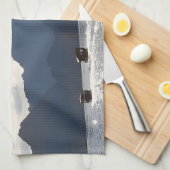 オマーンの海岸線美しい キッチンタオル (四つ折り)